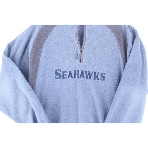Seattle Seahawks NFL Sweater Mens XXL Fleece Outdoor Pullover 1/4 Zip Y2K - Picture 3 of 9